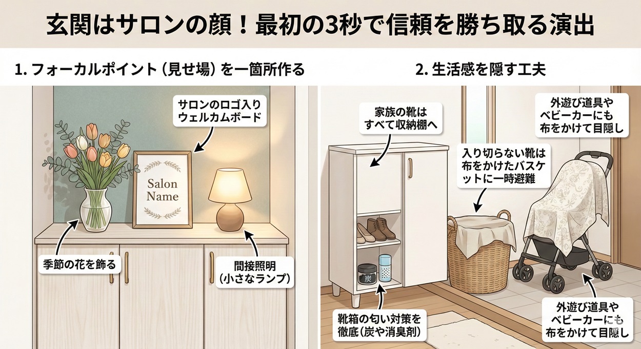 玄関はサロンの顔