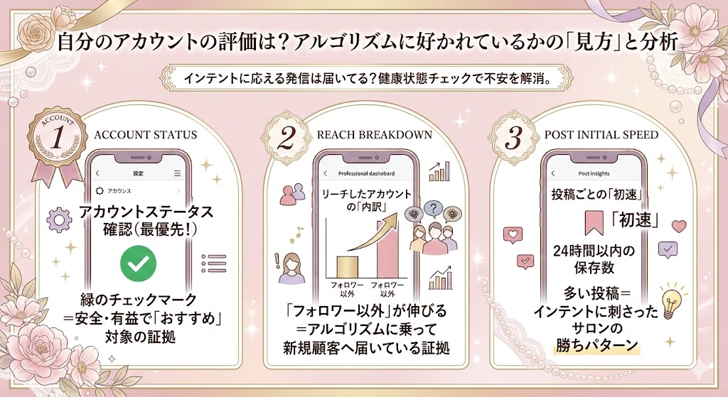 自分のアカウントの評価分析の図解